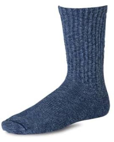 Red Wing Cotton ragg Sock 97370 Overdyed Navy 03-06 - Blue