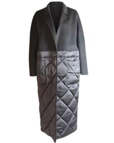 Calvin Klein Quilted Coat 38 Black - Grey