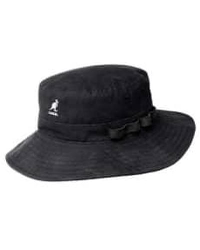 Kangol Utility Cords Jungle Hat Coal Large - Black