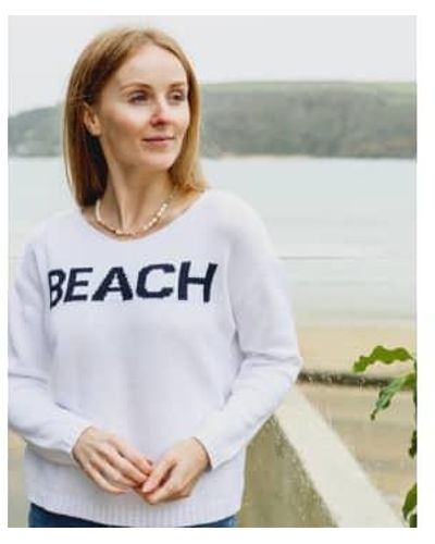 The Aloft Shop Beach Knitted Crew S - White