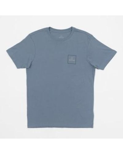 Brixton Alpha Thread Short Sleeve T Shirt In - Blu