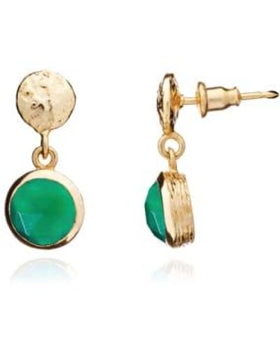 Azuni London Azuni Nyla Gemstone Earrings - Verde