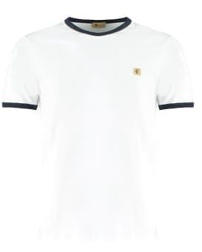 Gabicci Ringer con camiseta marina - Blanco