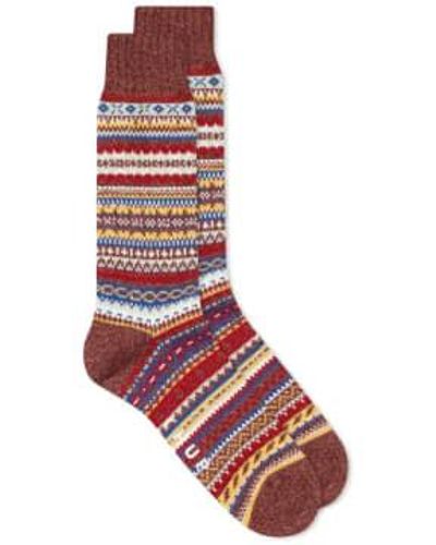 Chup Socks Firande Brick / L - Brown
