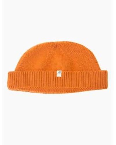 40 Colori Solid Wool Fisherman Beanie O/s - Orange