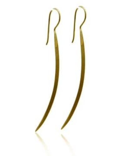 CollardManson Boucles d'oreilles incurvées plaquées à l'or - Noir
