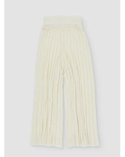 Rus "nakiri" Wide Ribbed Pants Cream S - White