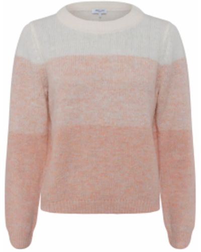 Great Plains Ombre Knit Crew Jumper Pink