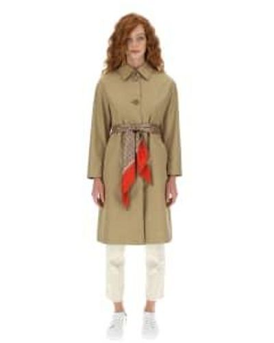 Herno S Woven Raincoat 42 / Sahara/ Female - Metallic