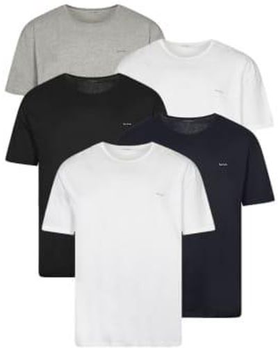 Paul Smith Camisetas algodón 5 paquetes-Multi - Negro