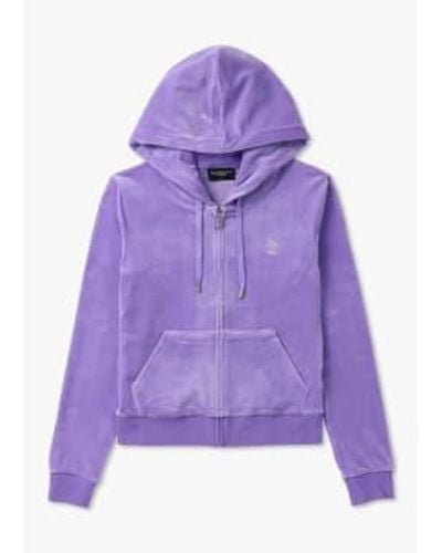 Juicy Couture Homen robertson classic zip up hoodie en púrpura - Morado