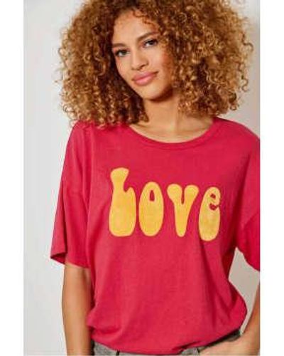 Five Jeans Cherry And Love T Shirt Small - Red