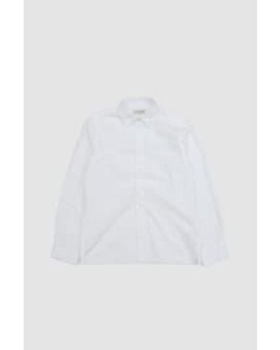 Officine Generale Eloi shirt cotton poplin weiß