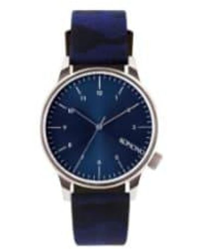 Komono Camo Winston Wrist Watch - Blue