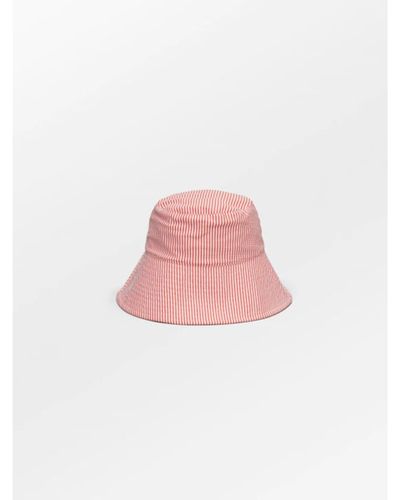 Becksöndergaard Striba Bucket Hat Spiced Coral - Pink