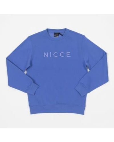 Nicce London Mercury Logo Sweatshirt In Iris - Blu