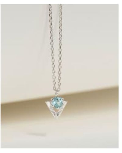 Zoe & Morgan Silver Blue Apatite Necklace One Size - Natural