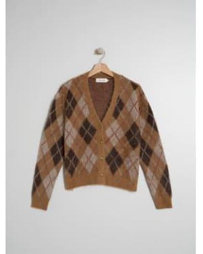 indi & cold Camel Knitted Cardigan Xs - Brown