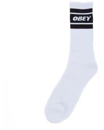 Obey Cooper ii calcetines blancos negros - Azul