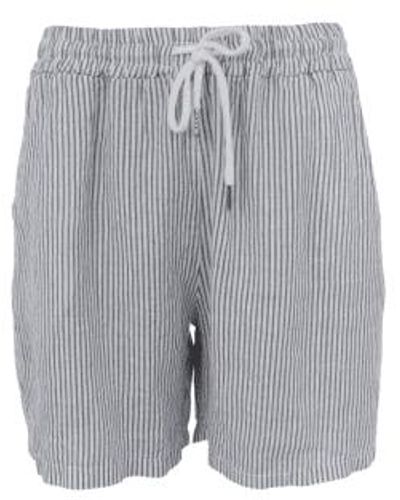 Black Colour Northern Grey Melina Linen Shorts S/m