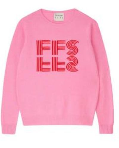 Jumper 1234 Ffs cashmere crew in candy and - Rose