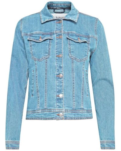 B.Young Light Denim Pully Jacket - Blue