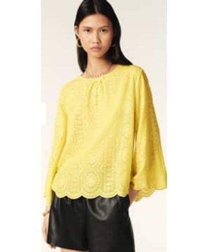 Ba&sh Baandsh Bruna Broderie Anglaise Blouse - Giallo