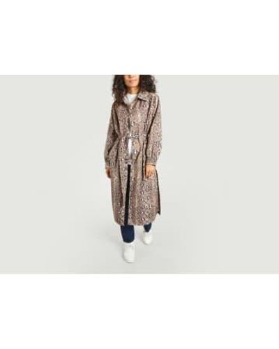 Flotte Trench Trench Maleine Python - Blanc