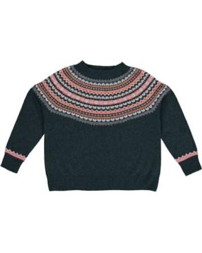 Quinton-chadwick Fairisle Snowflake Design Sweater - Blue
