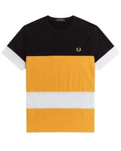 Fred Perry Bold Colour Block Tee And Black - Multicolore
