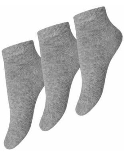 mpDenmark Mp Cotton Sneaker Socks 3 Pack 37/39 - Gray