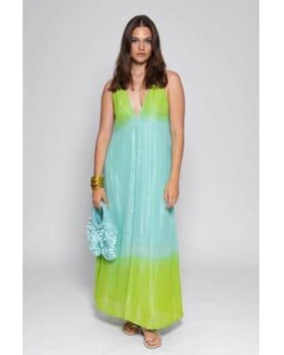 Sundress Marbella Tie Dye Pool And Natasha Long Dress - Verde