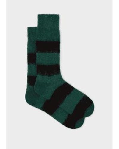Paul Smith And Black Mohair-blend Socks Onesize - Green
