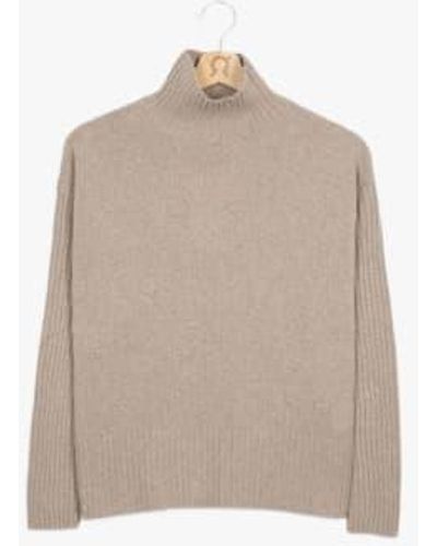 Rifò Erminia Recycled Cashmere Jumper In Sand Size S - Natural
