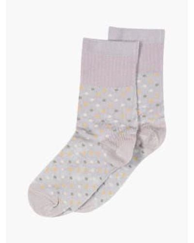 mpDenmark Harmony Ankle Socks Pearl 37-39 - Gray