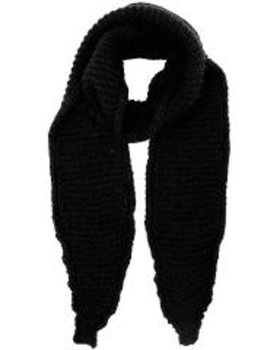 Black Colour Sally Knitted Mini Scarf Camel Nude//camel - Black