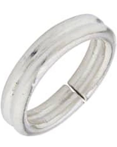 CollardManson 925 anneau ouvert en argent - Blanc