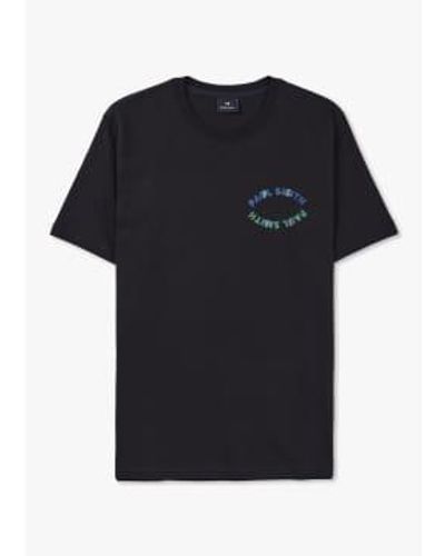 Paul Smith Camiseta estampado hombres happy eye en negro