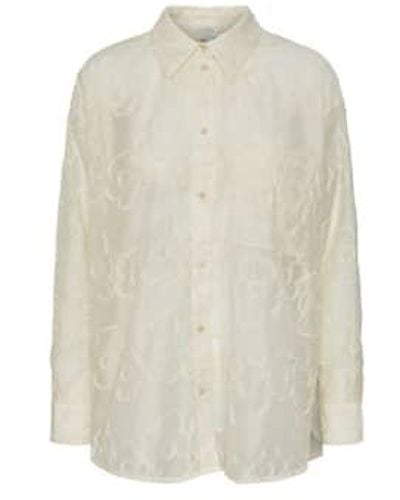 Y.A.S Florina übergroßes hemd in creme - Weiß