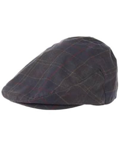 Barbour Coppola uomo tartan wax flat cap mha0636tn11 colore classic tartan - Blu