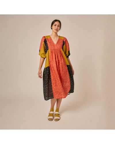 SIDELINE Print Mix Annie Dress - Orange