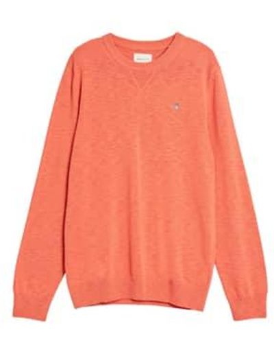 GANT Cotton Flamme C Neck Knitwear - Arancione