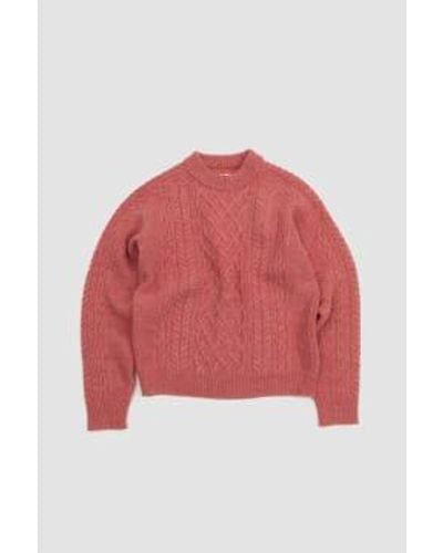 De Bonne Facture Cable Knit Sweater - Rosso
