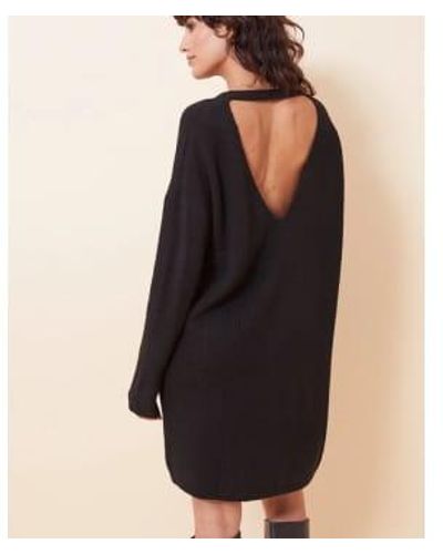 Grace & Mila Short Woolen Sweater Dress M/l - Black