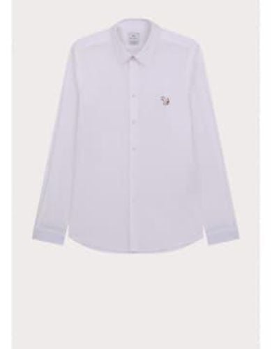 Paul Smith Umrissen rainbow zebra classic shirt col: 01 weiß, größe: xx - Lila