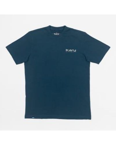 Kavu Paddeln sie grafisches t-shirt in blau