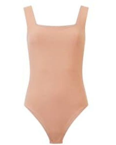 French Connection Rallie Bodysuit Or Mocha Mousse - Marrone