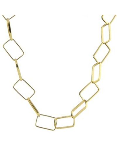 CollardManson Rectangle Link Necklace - Metallizzato