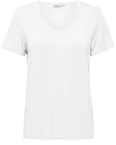 Saint Tropez T-shirt aliasz v neck - Blanc