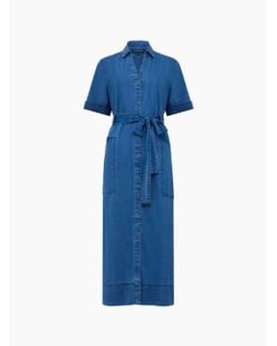 French Connection Zaves Chambray Dress Light Vintage 71Wfu - Blu